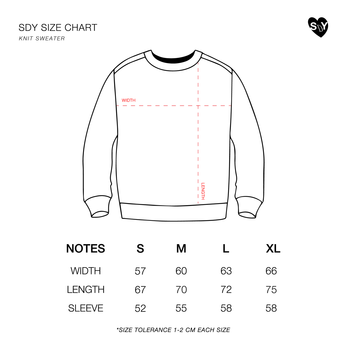 The Sigit - Horse - Sweater - Black — size chart